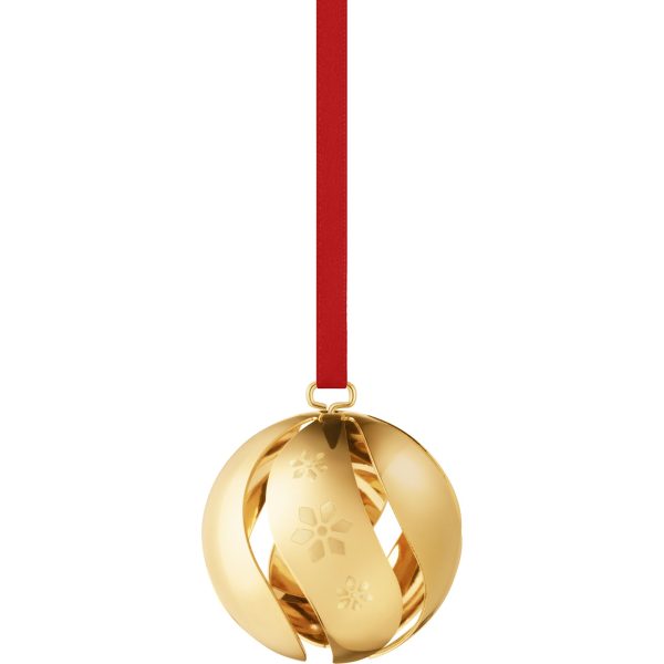 Georg Jensen Christmas Collection 2024 Julekugle, guldbelægning