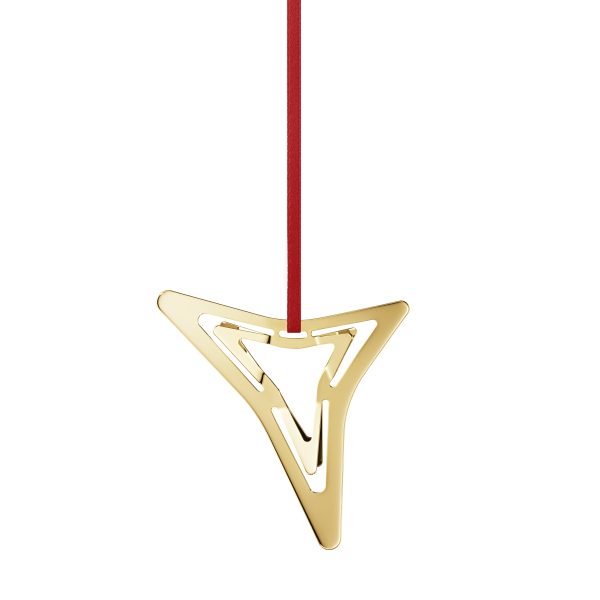 Georg Jensen juleornament 2021 3-armet guldstjerne