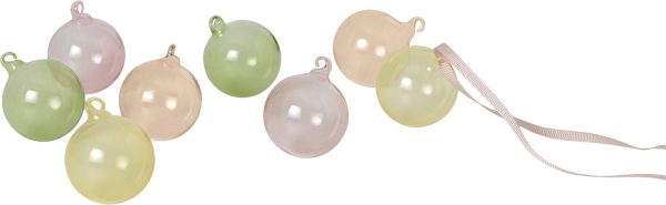 Glass Baubles S - Set of 8 - Mixe