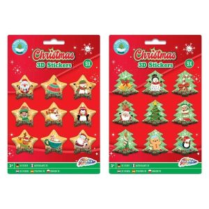 Grafix 3D Stickers Christmas (Assorted)