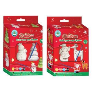 Grafix Paint your own Christmas figures set of 2 pieces