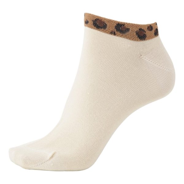 Korte ankelstrømper fra CPH sock Comp. - Beige Leopard str. 36-39