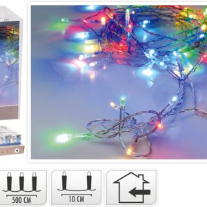 Lyskæde multifarvet 50 LED