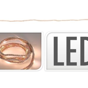 Lyskæde reb 20 LED 2 m