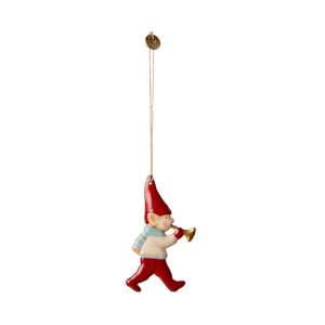 Maileg Juleornament i Metal - Nisse - Trompet