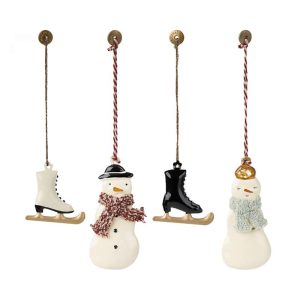 Maileg Juleornamenter i Metal - 4 stk. - Winter Wonderland (13 cm.)