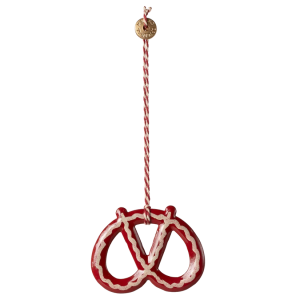 Maileg Metal ornament, Pretzel - Stribe