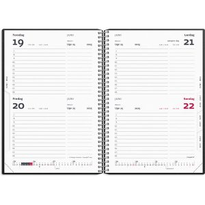 Mayland 2-dages-kalender sort PP-plast 2025