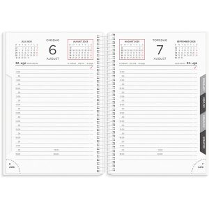 Mayland Dagkalender hvid PP-plast 2025