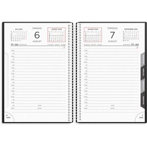 Mayland Dagkalender sort PP-plast 2025