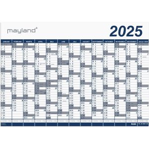 Mayland Kæmpekalender 1x13 mdr. PP-plast rør 2025