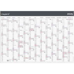 Mayland Kæmpekalender Moderne 1x13 mdr. papir rør 2025