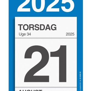 Mayland Kontorafrivningskalender m/bagsidetekst 2025