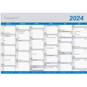 Mayland Kontorkalender Klassisk A4 2024