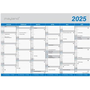 Mayland Kontorkalender Klassisk A4 2025