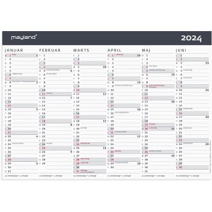 Mayland Kontorkalender Moderne A4 2024