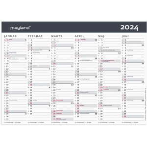 Mayland Kontorkalender Moderne A5 2024