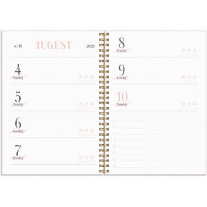 Mayland Life Planner Pink A5 ugekalender tværformat 2025