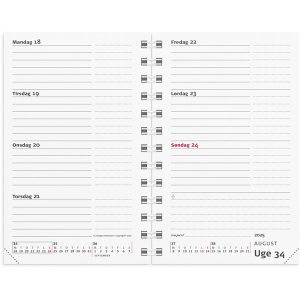 Mayland Mini Planner ugekalender REFILL 2025