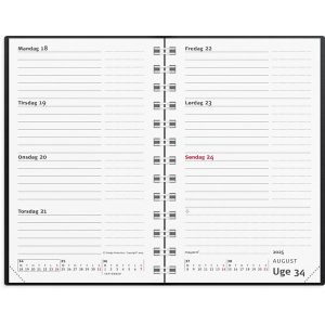 Mayland Mini Planner ugekalender sort vinyl 2025