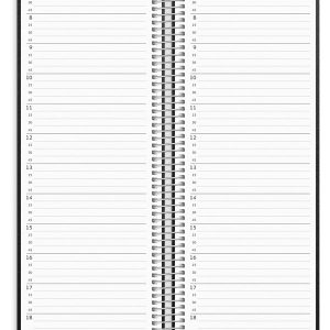 Mayland Spiralnoteringskalender dag sort PP-plast 2025