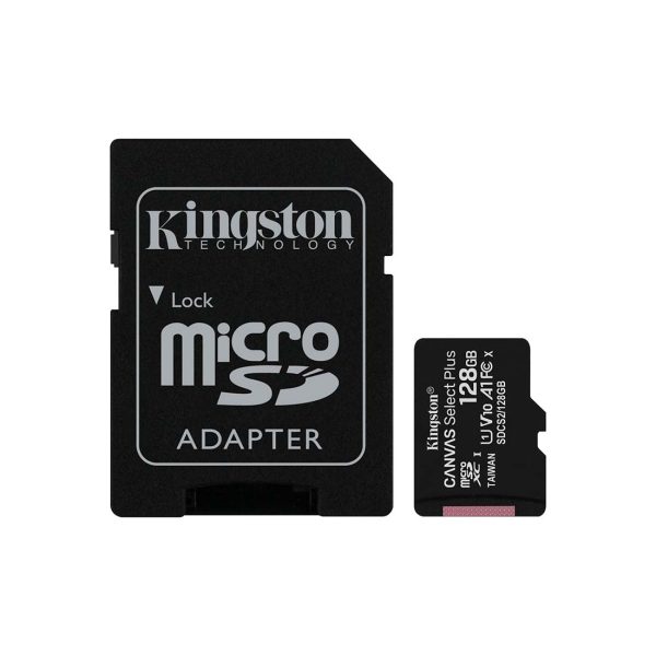 Micro SD Kort - 128GB - Hukommelseskort - Adaptor - Kingston SDCS2