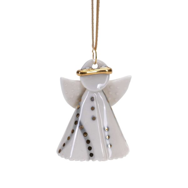 Nääsgränsgården - Engel Holly hanging, grey H 6cm