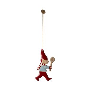 Nisse m/ ske metal ornament - Maileg