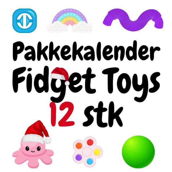 Pakkekalender Fidget Toys 12 Stk (se video)