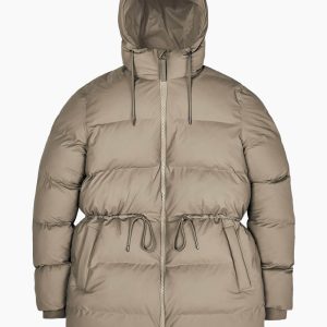 Puffer W Jacket - Taupe - Rains - Brun XS