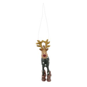 Rudolf mini ophæng, 6,5 cm - Dark Green