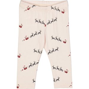 SANTA leggings med juleprint - Nightingale/ Cabernet/ Balsam cream - 56