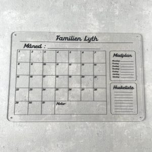 Simple akryl familiekalender