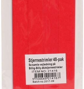 Stjernestrimler rød 48-pak