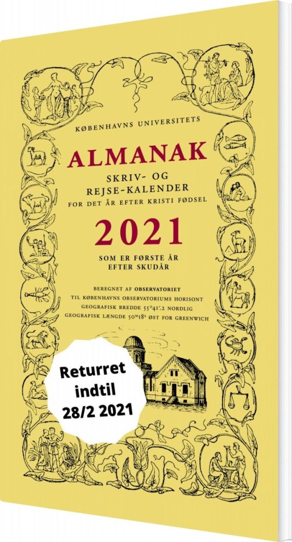 Universitetets Almanak Skriv- Og Rejsekalender 2021 - Københavns Universitet - Bog