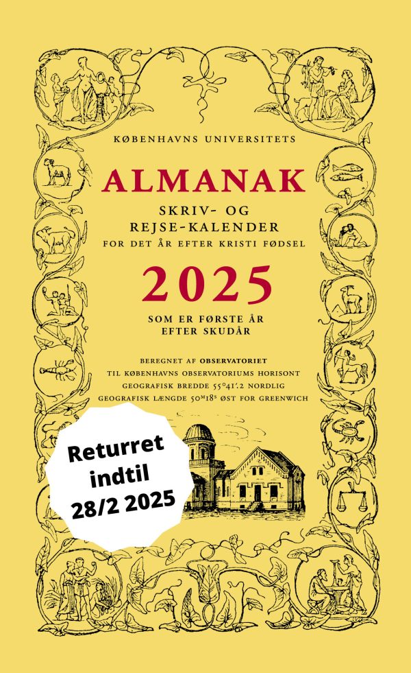 Universitetets Almanak Skriv- Og Rejsekalender 2025 - Københavns Universitet - Bog