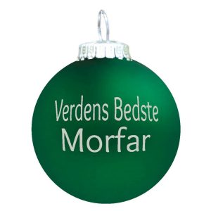 Verdens Bedste Morfar julekugle - grøn mat