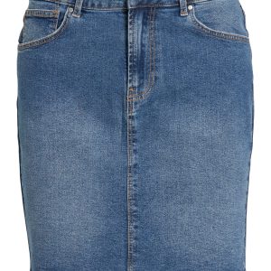 Vijo RW MBD Denim noos nederdel - Medium Blue Denim