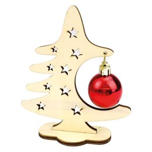 Beleduc Wooden Craft Christmas Tree with Christmas Ball