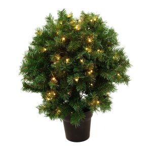 Kunstigt Juletræ i potte med LED lys - 70 cm