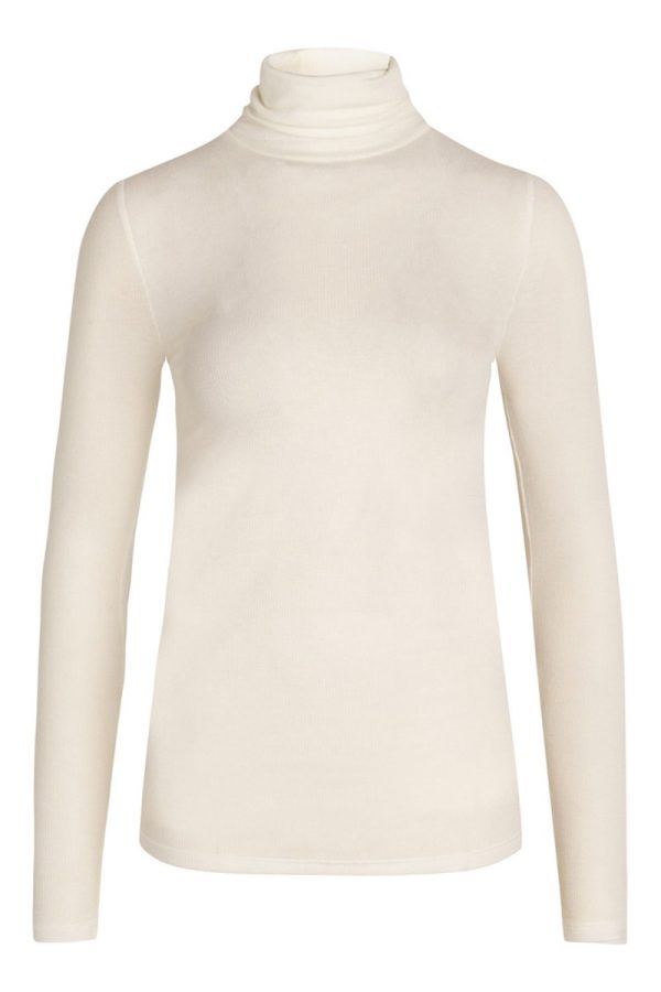 Bruuns Bazaar - Bluse - AngelaBB Roll Neck - Snow White