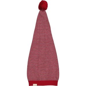 MarMar Cotton Rayon Knit Stripe Hibiscus Red Stripe Alfen Nissehue - Str. 40-42