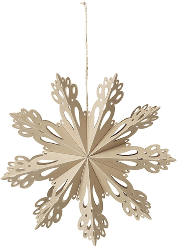 Snowflake, Juledekoration, brun, 30 cm