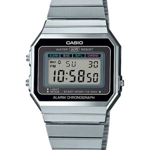 CASIO VINTAGE (3472) Basic retrour i stål med lænke