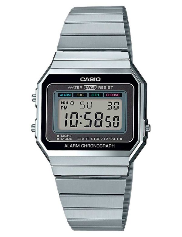 CASIO VINTAGE (3472) Basic retrour i stål med lænke