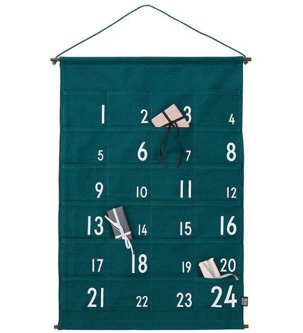 Design Letters Julekalender - 73 cm - Mørkegrøn