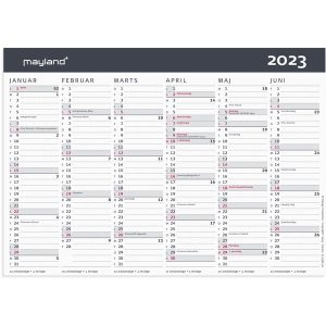 Mayland A5 kontorkalender moderne 2023