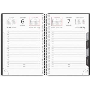 Mayland Dagkalender sort PP-plast 2025