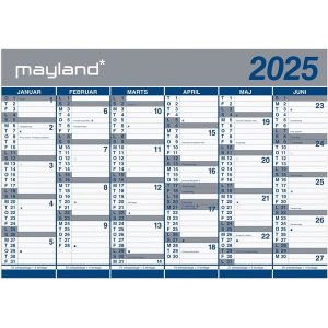 Mayland Kæmpekalender 2x6 mdr. papir 2025