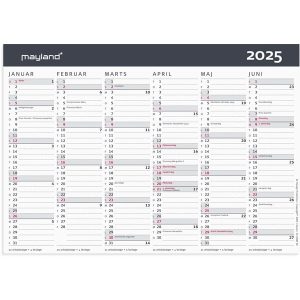 Mayland Kontorkalender Moderne A5 2025